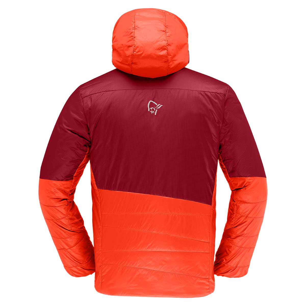Norrona Falketind Thermo60 Hooded Jacket Men's in Arednalin and Rhubarb